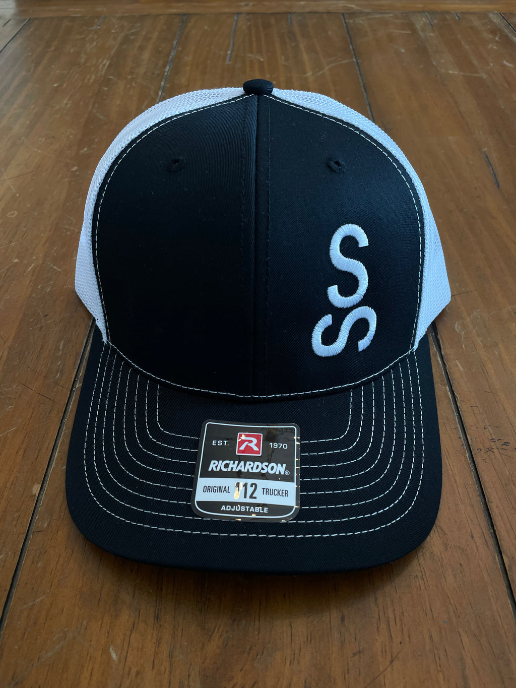 Simpson Farms Black & White Richardson Hat