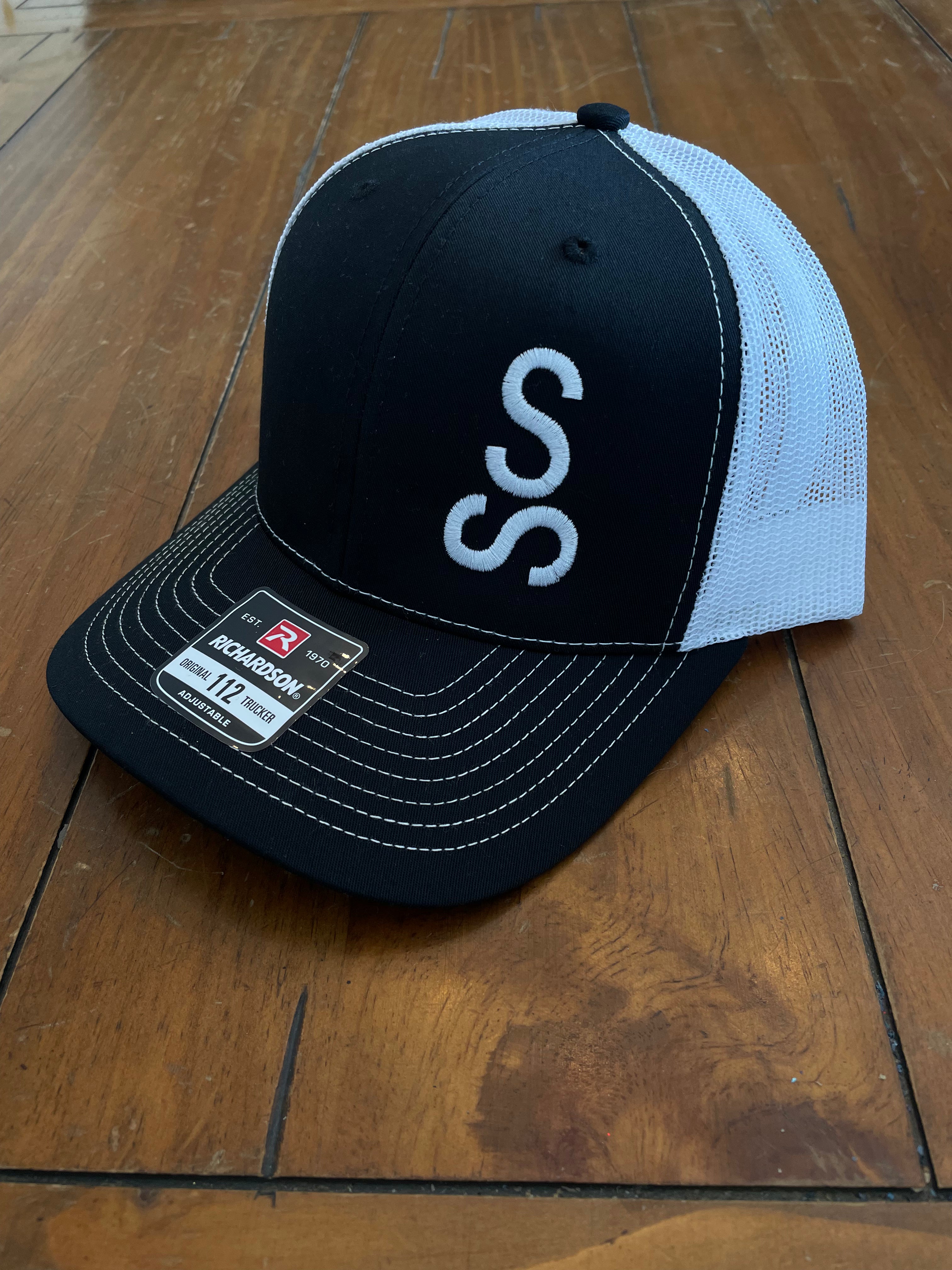 Simpson Farms Black & White Richardson Hat