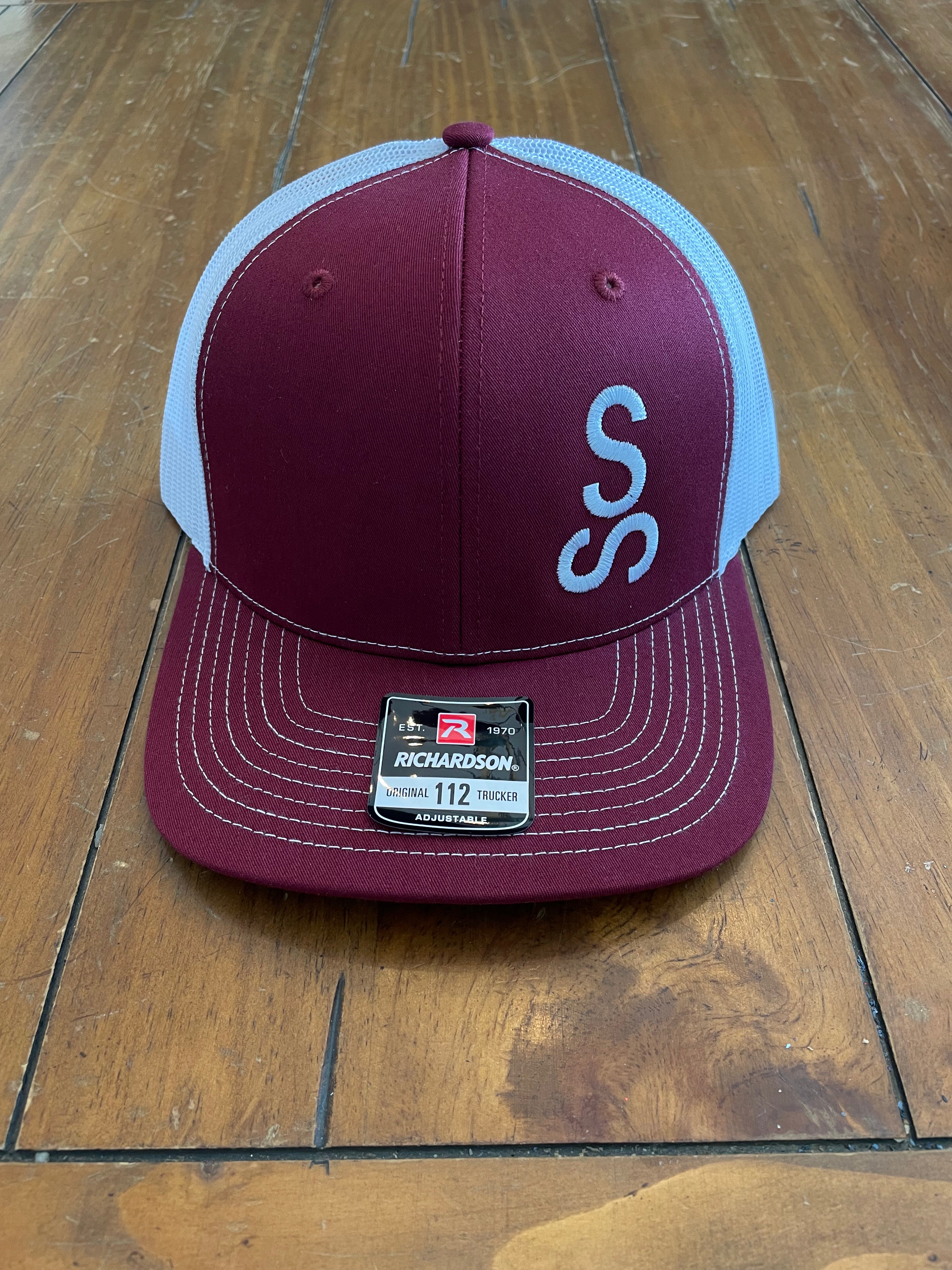 Simpson Farms Maroon & White Richardson Hat