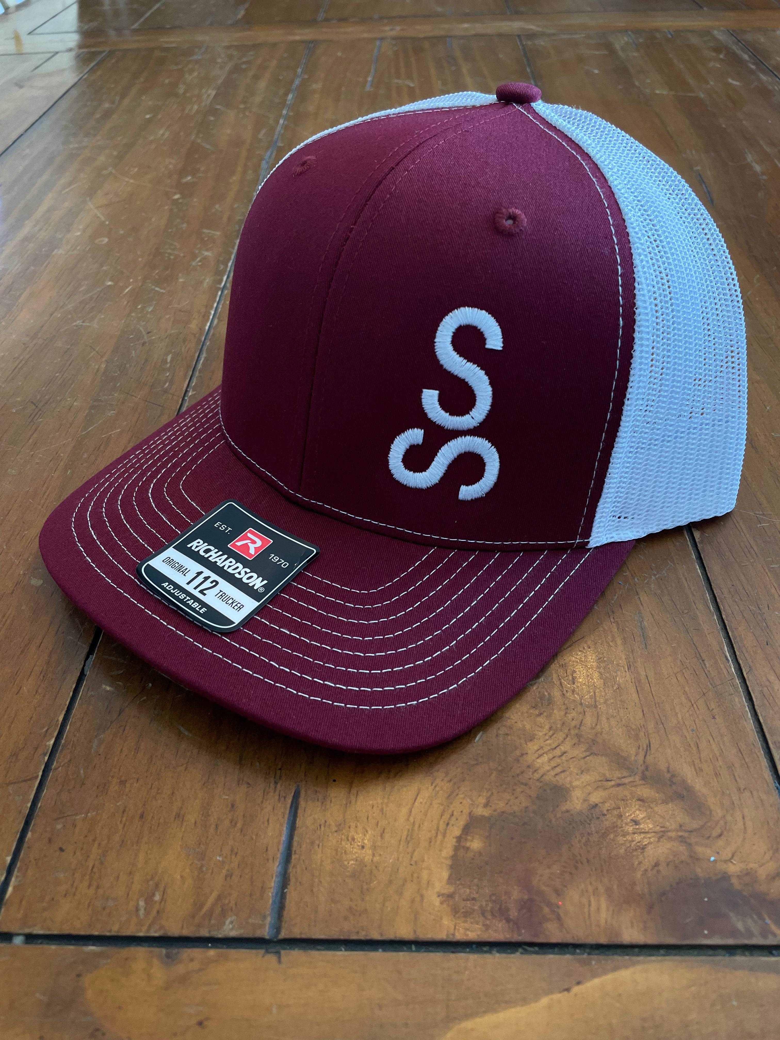 Simpson Farms Maroon & White Richardson Hat