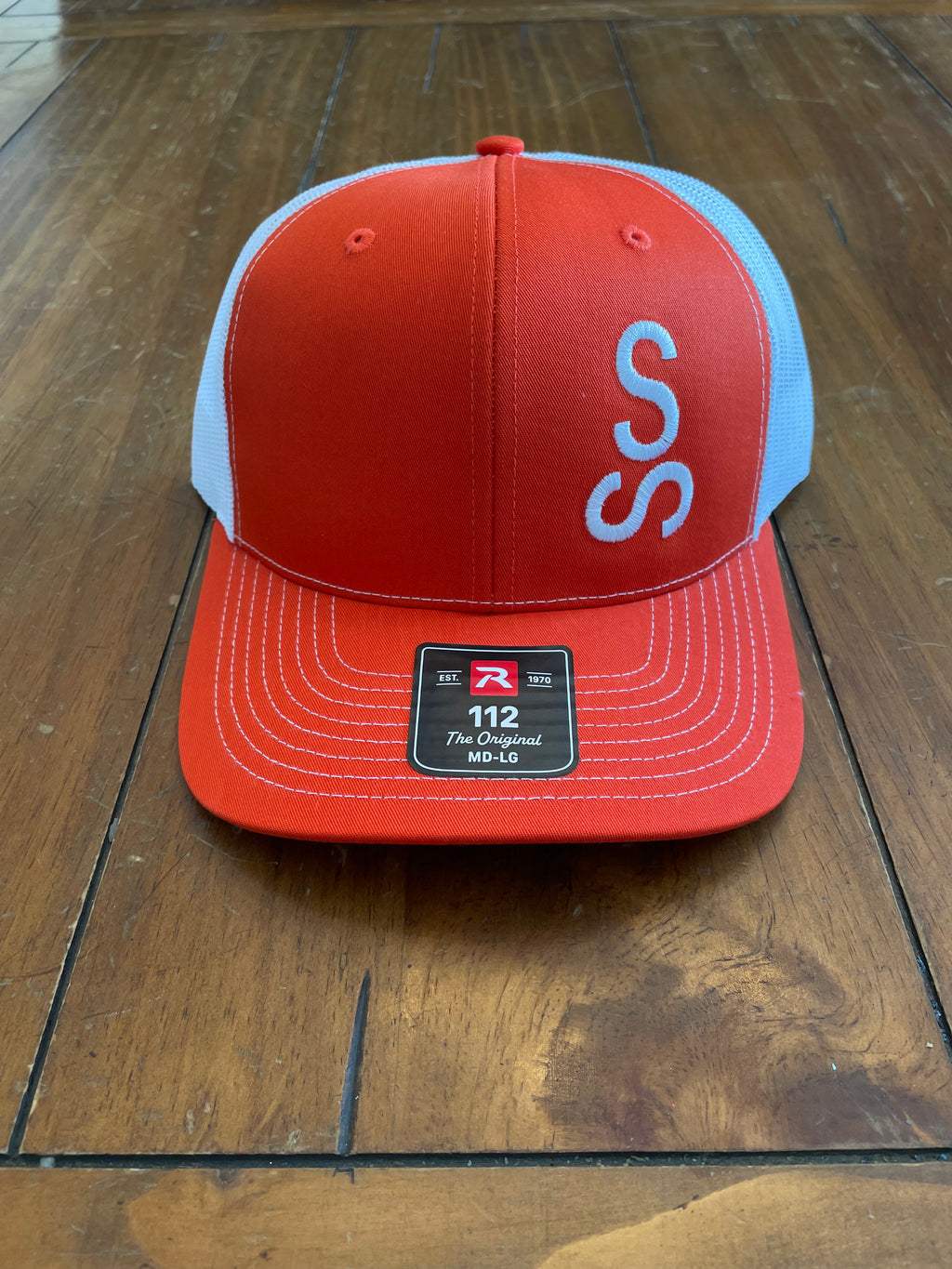 Simpson Farms Orange & White Richardson Hat