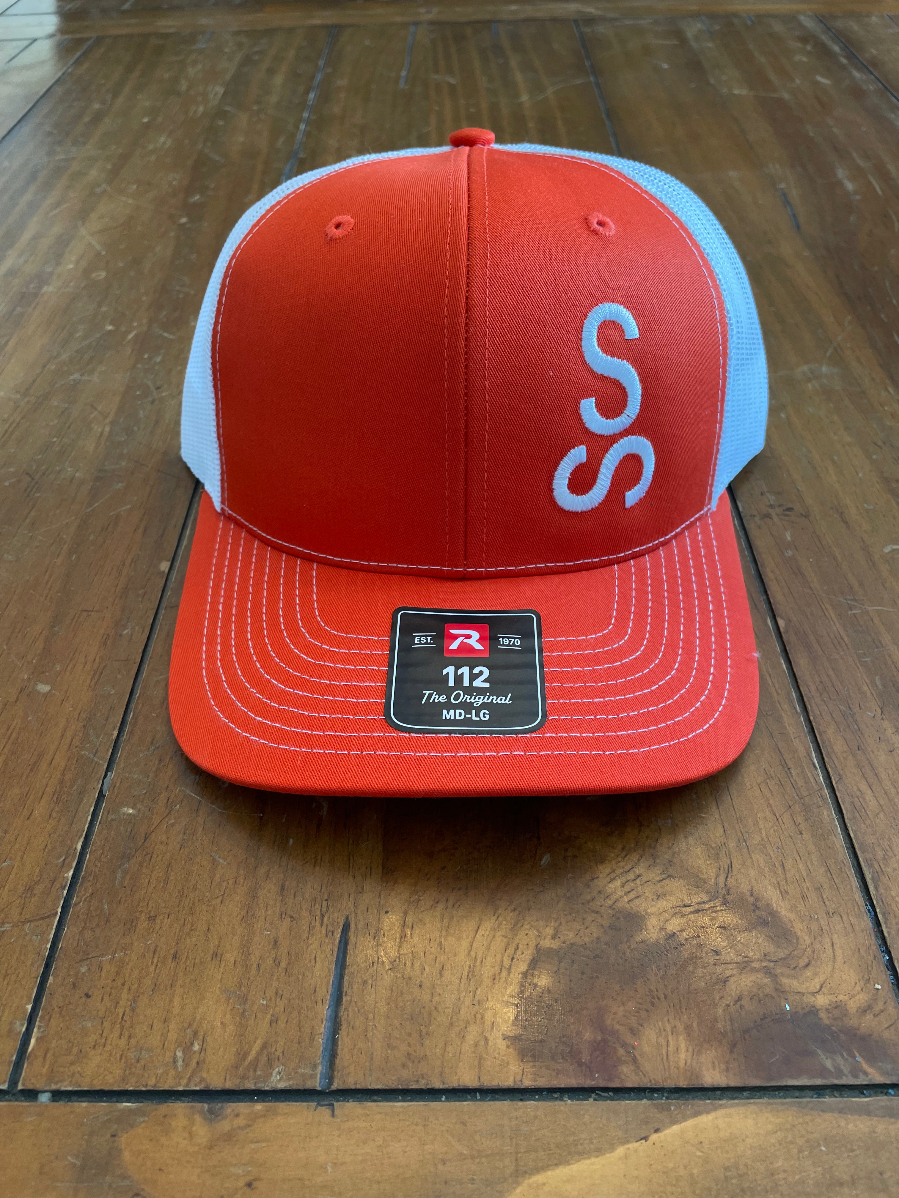 Simpson Farms Orange & White Richardson Hat