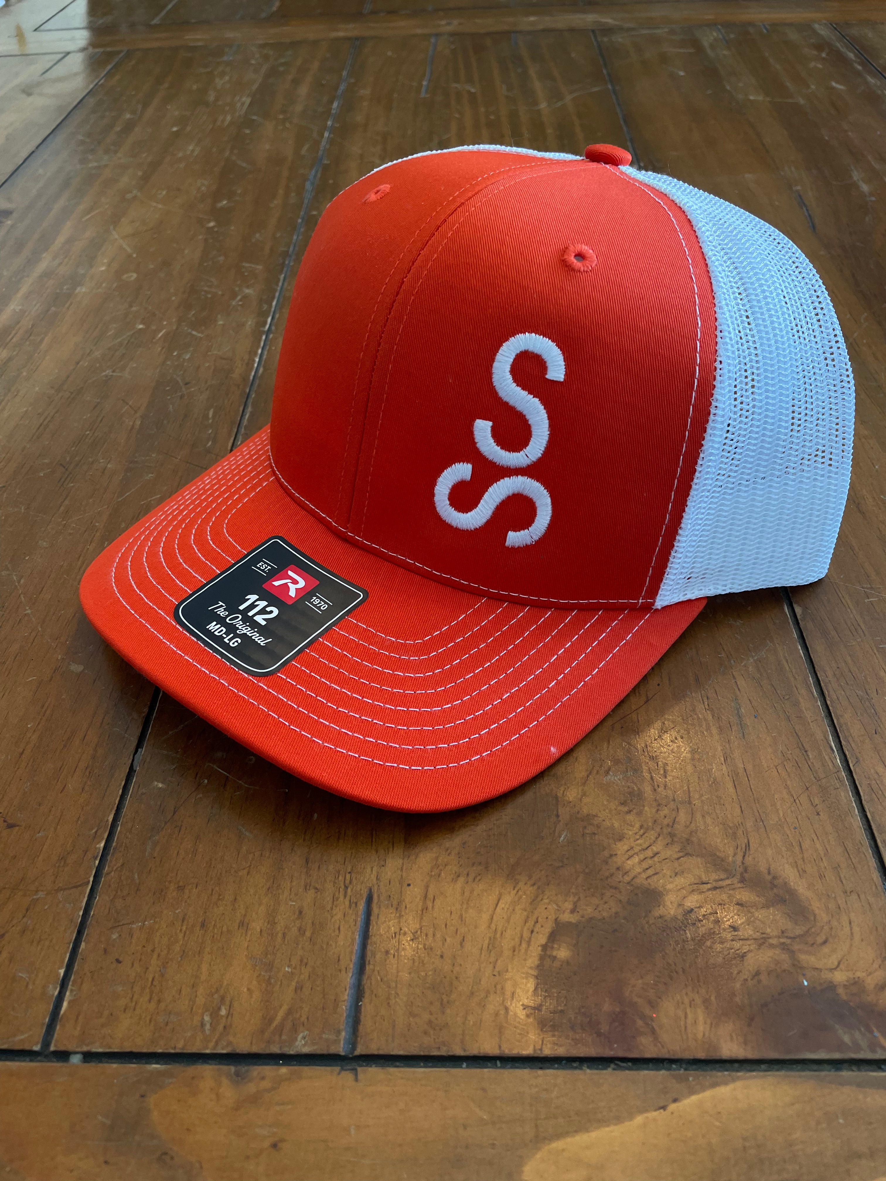 Simpson Farms Orange & White Richardson Hat