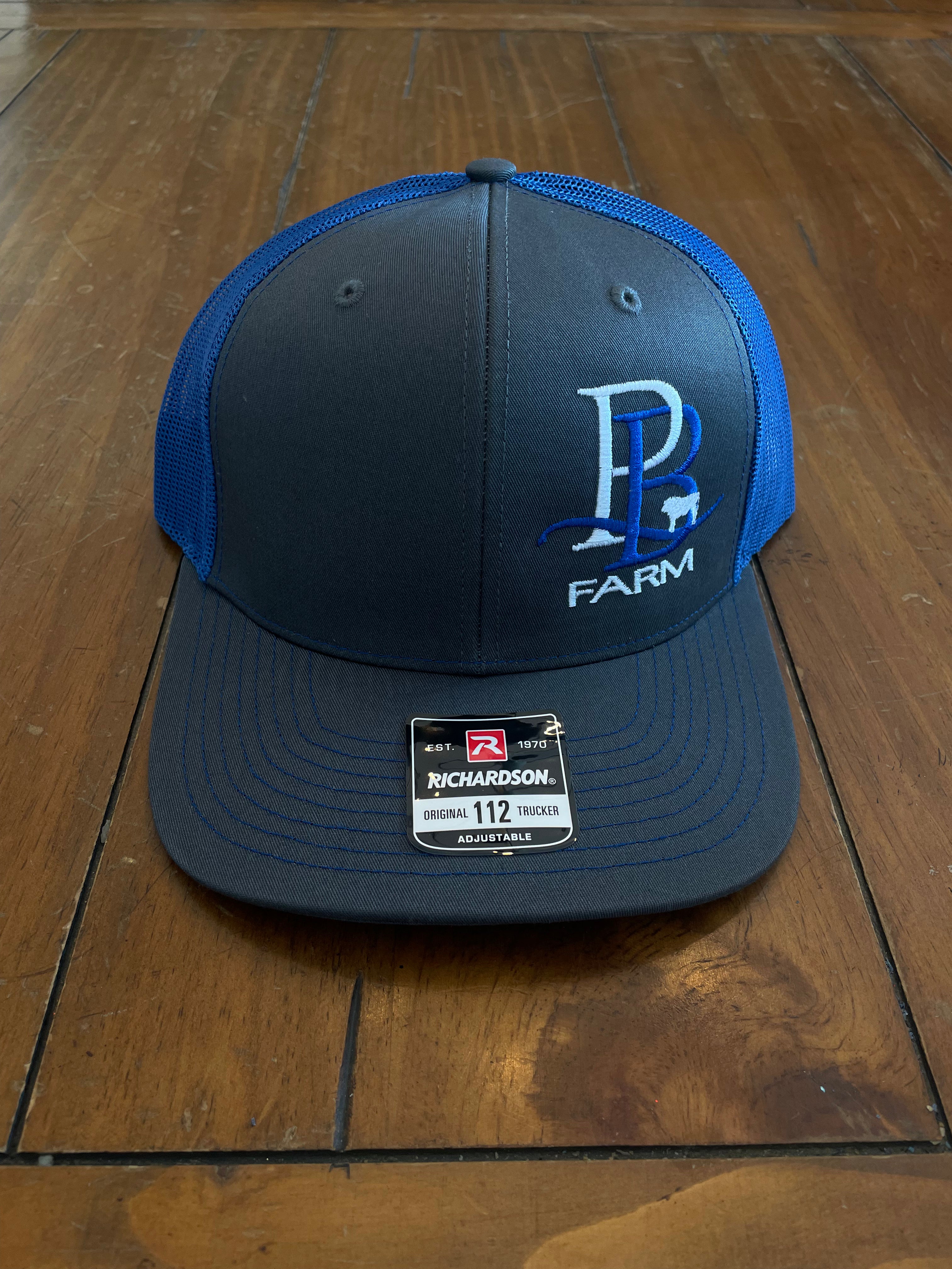 Perkins Beef Farm Charcoal & Royal Blue Richardson Hat