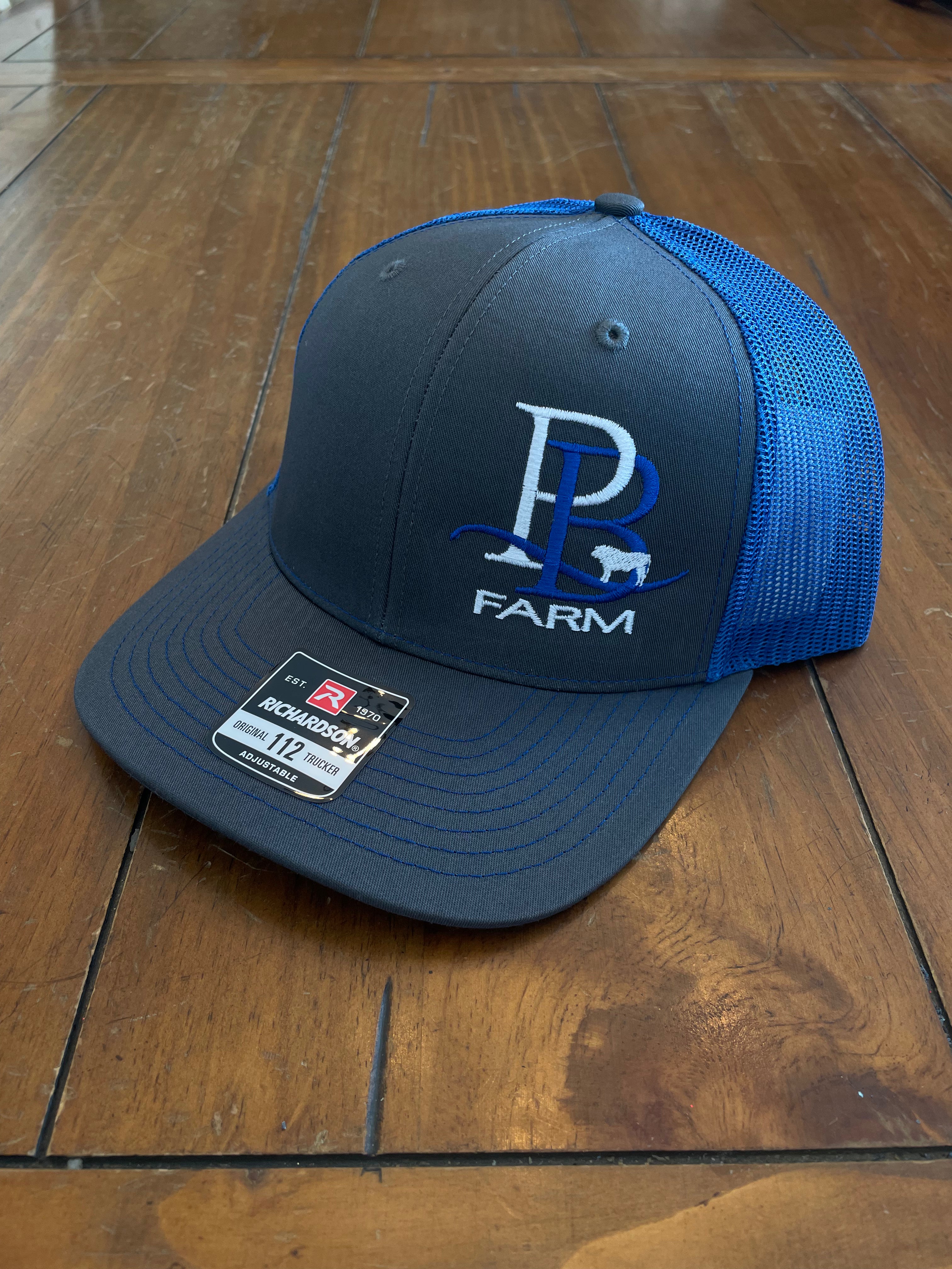Perkins Beef Farm Charcoal & Royal Blue Richardson Hat