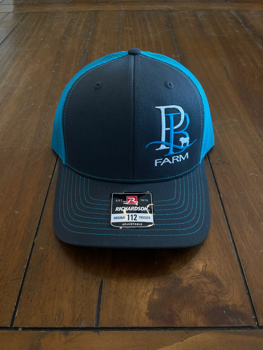 Perkins Beef Farm Charcoal & Teal Richardson Hat